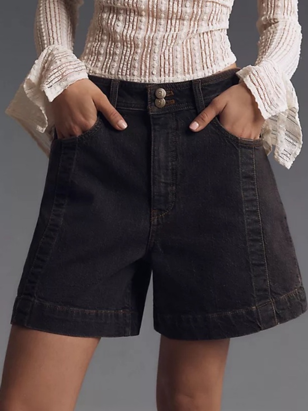 Pilcro Black Jean Shorts